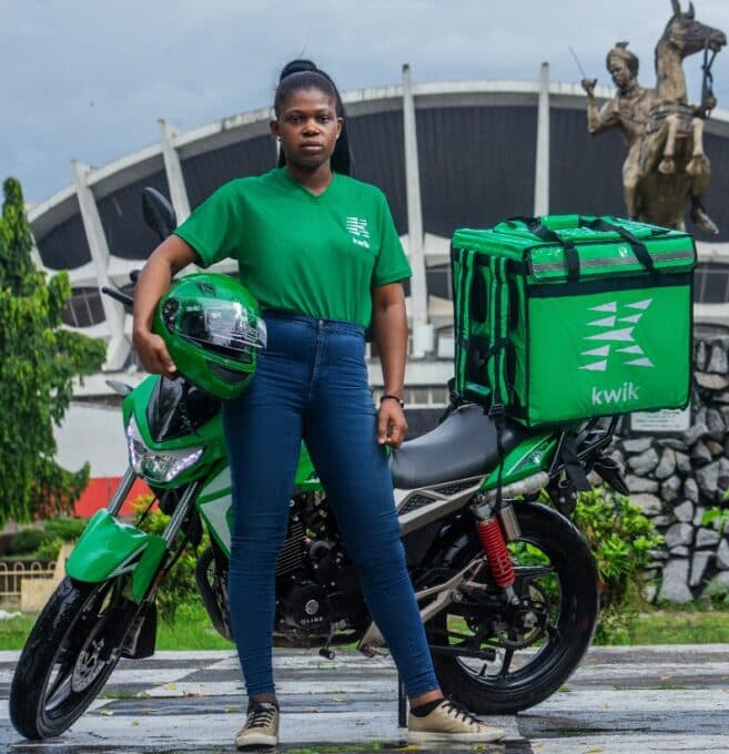 Kenlix delivery rider on a motorbike